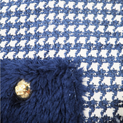 ジャケット アウター 千鳥格子 ボア 冬 ドッグウェア 小型犬 犬 犬服 猫 猫服 ペット P382 P383 4枚目の画像