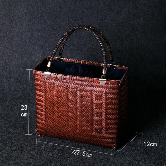 ヴィンテージ 竹かご 籠 カゴ かごバッグ 大きめ 大容量 バッグ