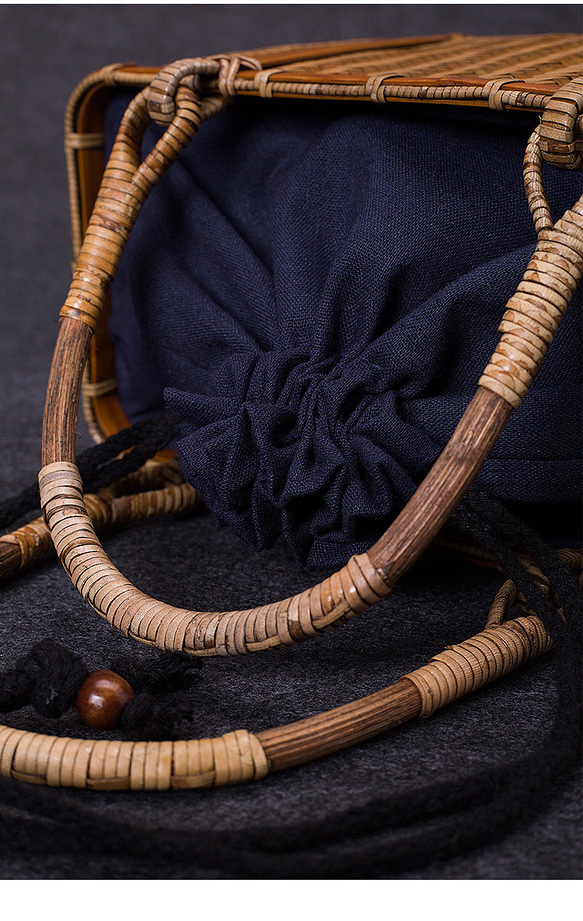 竹かご鞄 大 ハンドバッグ 買い物かご大 竹かご かごバッグ バスケットかご 竹製品 レトロ 茶道茶セット収納袋 和風 