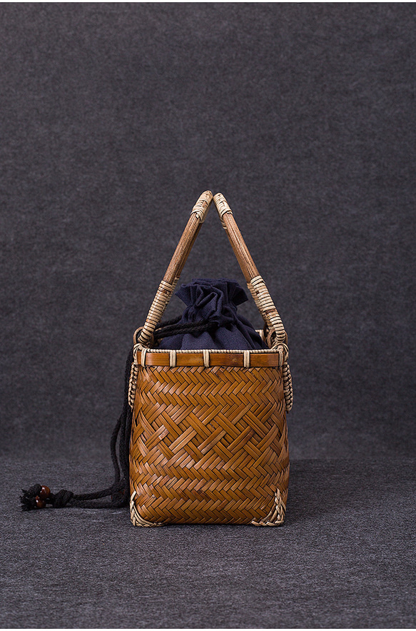 竹かご鞄 大 ハンドバッグ 買い物かご大 竹かご かごバッグ バスケットかご 竹製品 レトロ 茶道茶セット収納袋 和風 