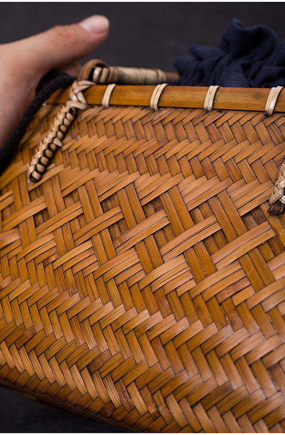 竹かご鞄 大 ハンドバッグ 買い物かご大 竹かご かごバッグ バスケットかご 竹製品 レトロ 茶道茶セット収納袋 和風 