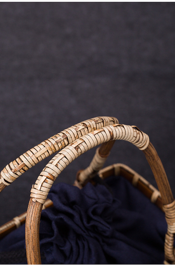 竹かご鞄 大 ハンドバッグ 買い物かご大 竹かご かごバッグ バスケットかご 竹製品 レトロ 茶道茶セット収納袋 和風 