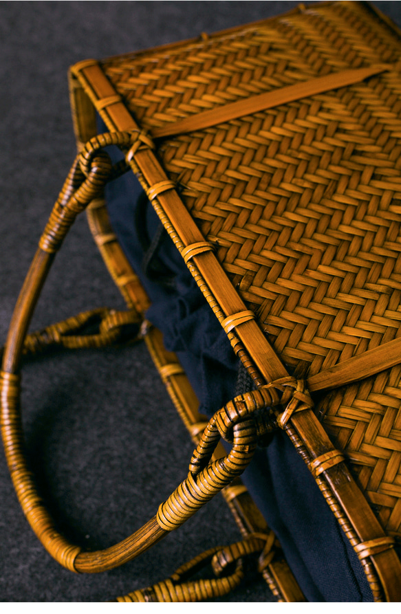 竹かご鞄 大 ハンドバッグ 買い物かご大 竹かご かごバッグ バスケットかご 竹製品 レトロ 茶道茶セット収納袋 和風 