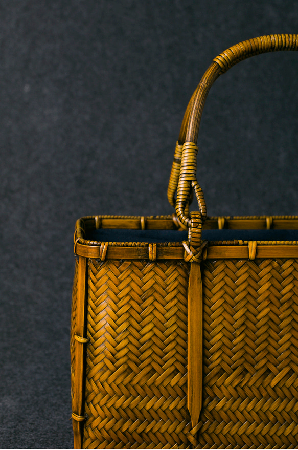 竹かご鞄 大 ハンドバッグ 買い物かご大 竹かご かごバッグ バスケットかご 竹製品 レトロ 茶道茶セット収納袋 和風 