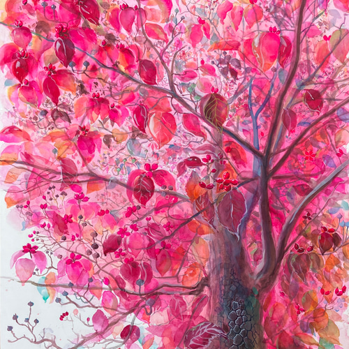 レアカラー☆TRIFARI☆ピンクミルクガラス☆ハナミズキのスイングブローチ 希少 TRIFARI ミルクガラス ブローチ ゴールドカラー ホワイト 艶