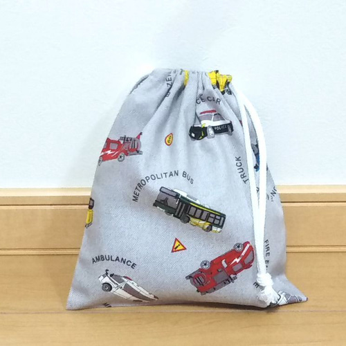 アメリカン ☆くるま お弁当袋 コップ袋 ハンドメイド アメリカン ☆くるま お弁当袋 コップ袋 ハンドメイド