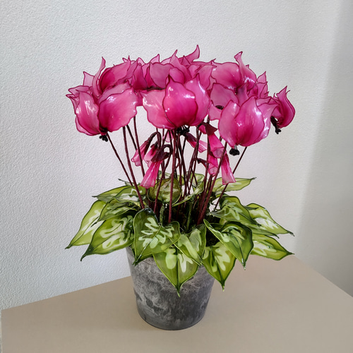 アメリカンフラワー ディップフラワー シクラメン 冬 アメリカン