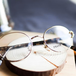 京都流沙金搖滾日札 鼻墊雕紋設計 琥珀鏡腳眼鏡框 Japan glasses 第2張的照片