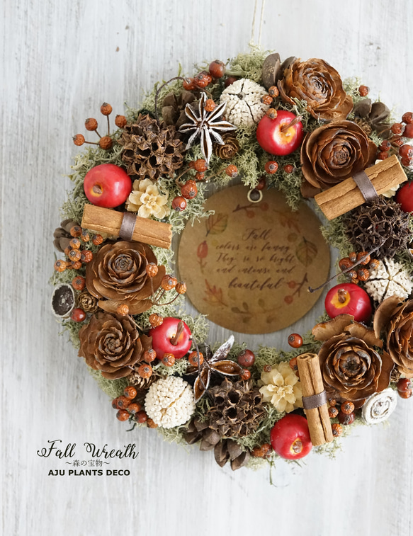 Fall Wreath ～森の宝物 5～　１9cm 5枚目の画像
