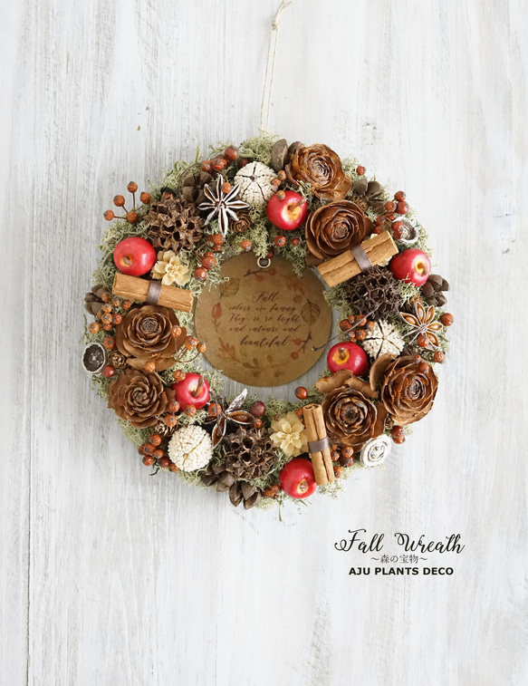 Fall Wreath ～森の宝物 5～　１9cm 4枚目の画像