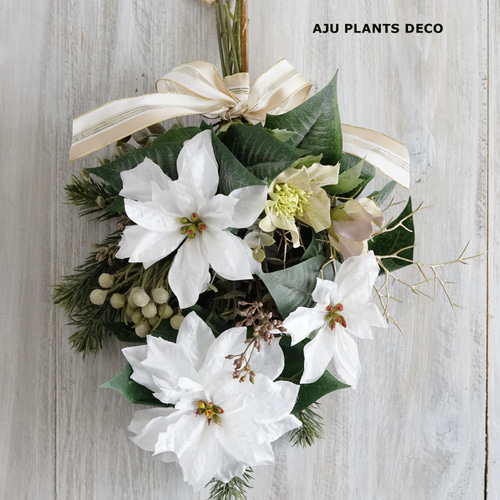 クリスマス・スワッグ（8）～Joyeux Noë～ 36X25（造花） リース AJU