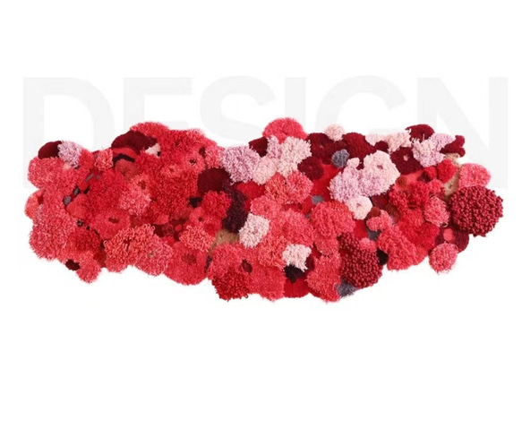 【受注制作】手織りニュージーランドウールカーペット ハンドメイドカシミアウール絨毯 手編ラグ  マット 赤い森 4枚目の画像