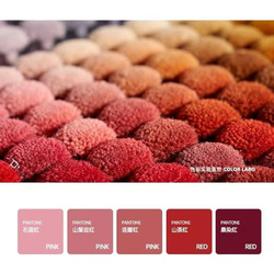 【受注制作】手織りニュージーランドウールカーペット ハンドメイドカシミアウール絨毯 手編ラグ  マット 赤い森 9枚目の画像
