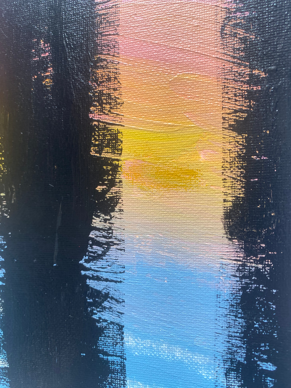 原画/抽象画/モダンアート/現代アート/アクリル画 BRIDGE sunset 6枚目の画像