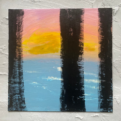 原画/抽象画/モダンアート/現代アート/アクリル画 BRIDGE sunset 5枚目の画像