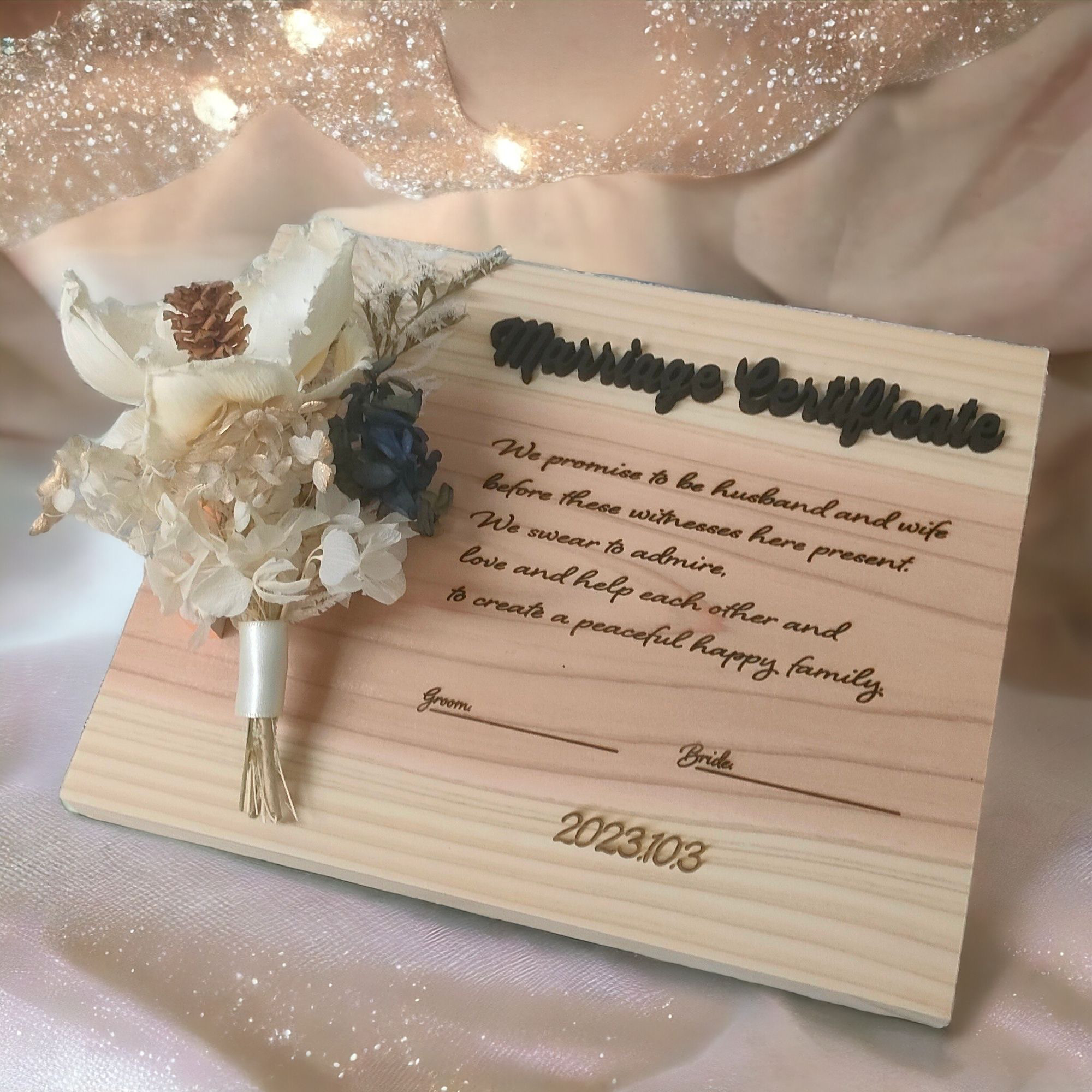 プレ花嫁様必見♡結婚証明書　英文字バージョン