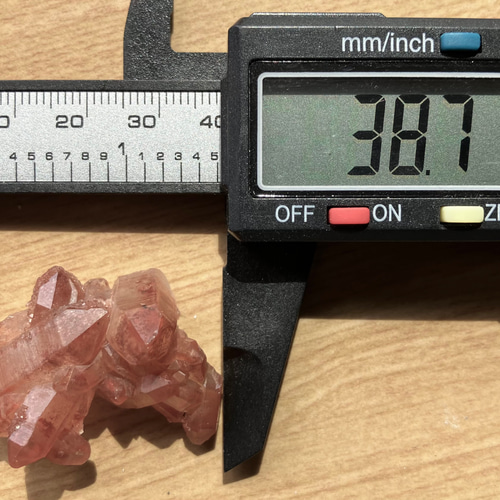 モロッコ産レッドクォーツ ミニクラスター原石 ペア2個セット／摩洛哥