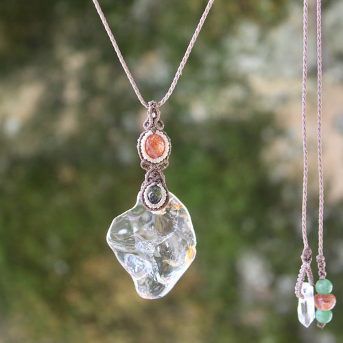 クリスタル ロードライトガーネット クロームトルマリン マイクロ