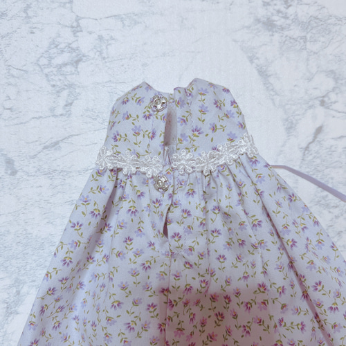 リカちゃんサイズのドールのハンドメイドワンピース ラベンダー その他