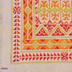 刺繍　インド製　クラフトパーツ　アップリケ　コットン地　シルク糸　KU003 3枚目の画像