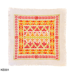刺繍　インド製　クラフトパーツ　アップリケ　コットン地　シルク糸　KU003 2枚目の画像