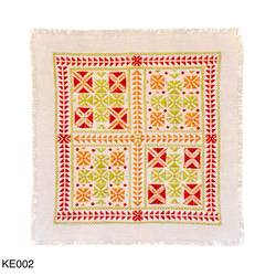 刺繍　インド製　クラフトパーツ　アップリケ　コットン地　シルク糸　KU004 3枚目の画像