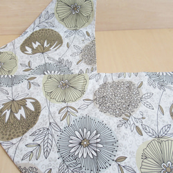 京都府産cotton　北欧風のいっぱい入る【leaf＆flower】一枚布の破れにくいあずま袋　５３×５３ｃｍ 4枚目の画像