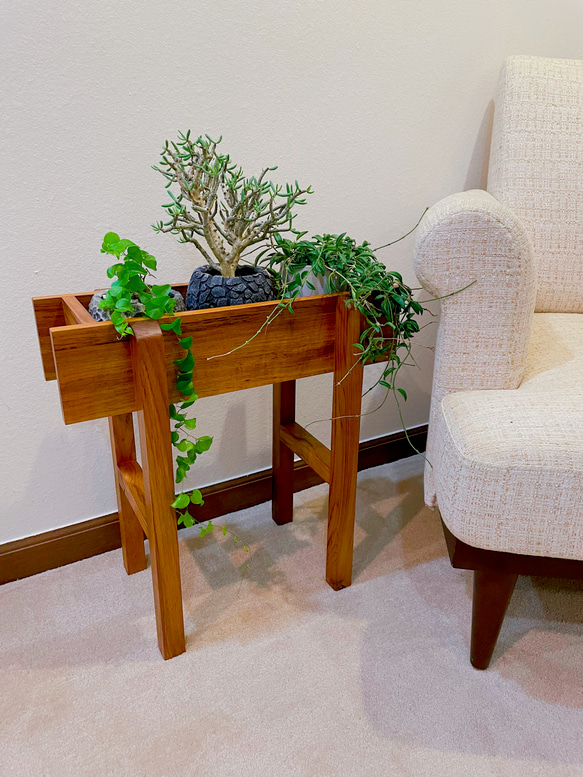 花台（高級無垢材チーク） 