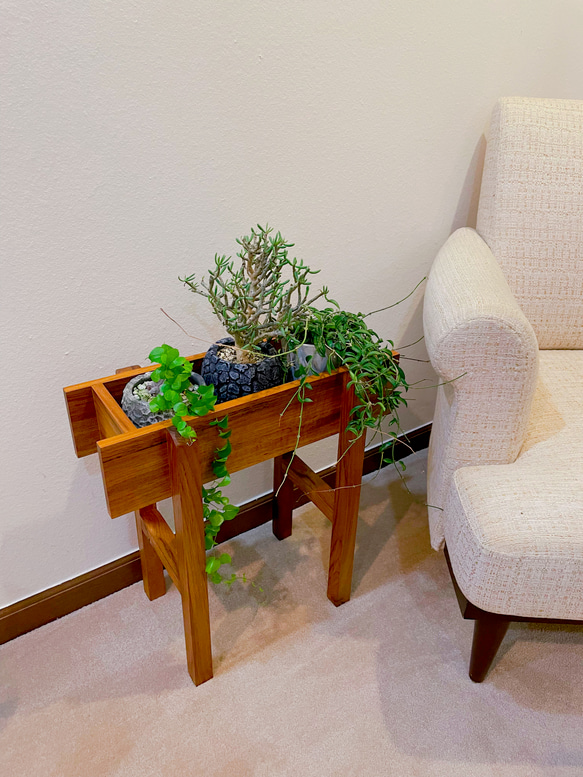 花台（高級無垢材チーク） 