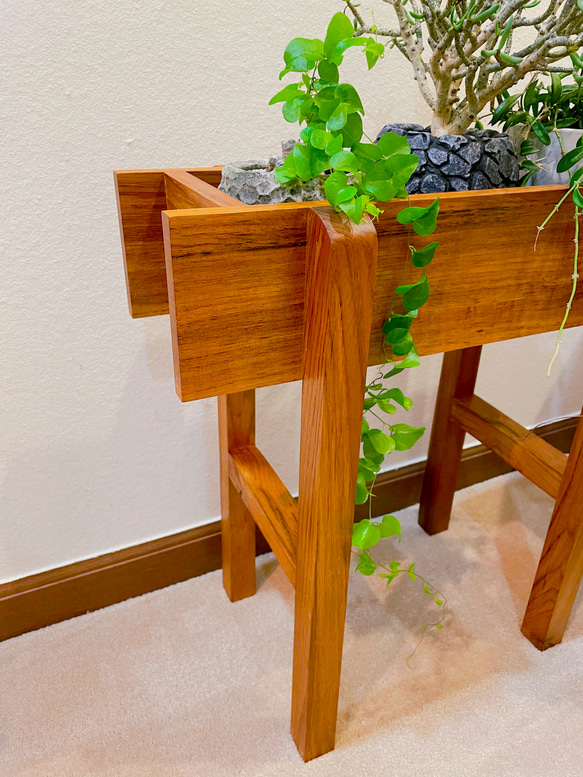 花台（高級無垢材チーク） 