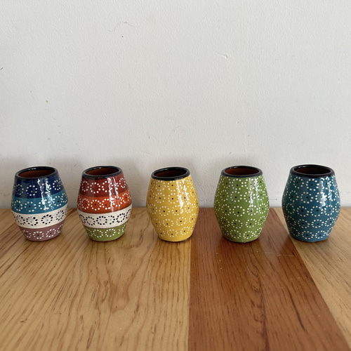 メキシコ/カプラ焼き】カプラ焼カラフルテキーラカップ おちょこ