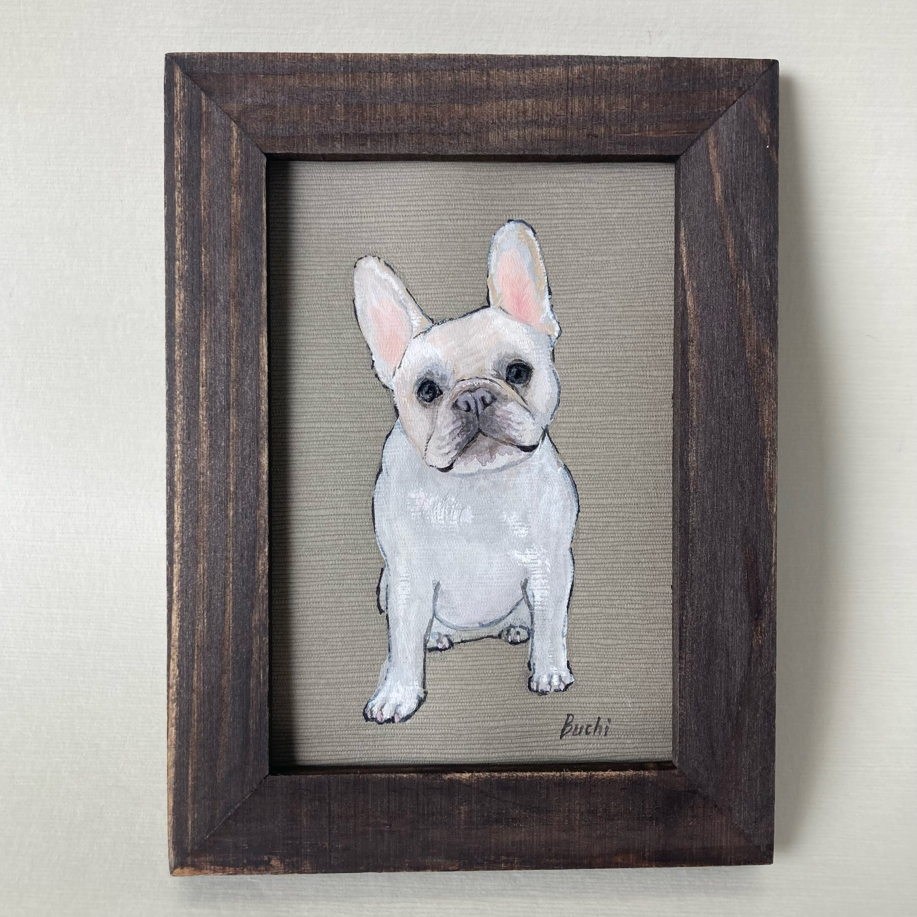 原画】『ジグ公爵』（フレンチブルドッグ犬絵画）