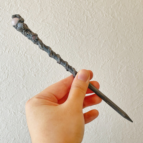 ローズクォーツxピンククォーツxムーンストーン】見習い魔法使いの杖