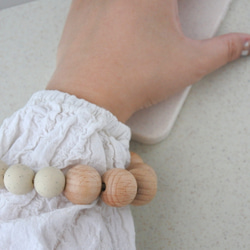 ハンドストラップ　スマホストラップ　ウッド　ストラップ　ストラップホルダー　木　スマホ　ウッドビーズ　手首　落下防止 9枚目の画像