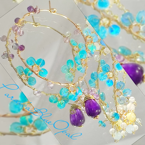 プレシャスオパール✦ピアス＊14kgf