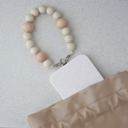 ハンドストラップ　スマホストラップ　ウッド　ストラップ　ストラップホルダー　木　スマホ　ウッドビーズ　手首　落下防止 20枚目の画像