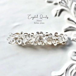 再販 天然石 水晶 クリスタルクォーツ ヘアアクセサリー バレッタ