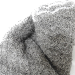 チクチクしないやわらか素材アルパカ75％スヌード　模様編み　チャコールグレー 4枚目の画像