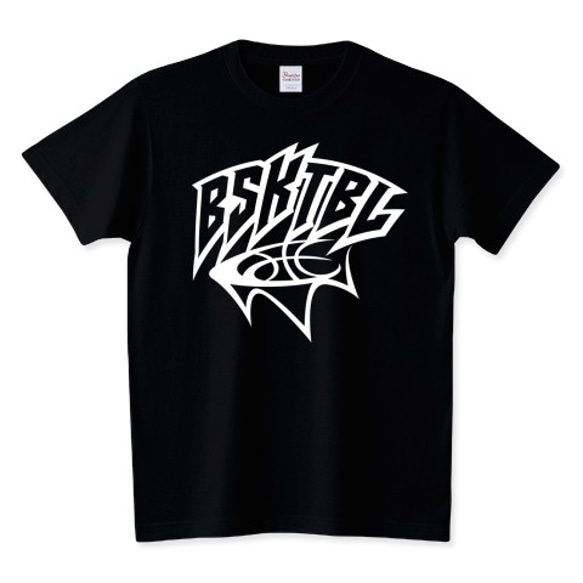 バスケットボール黒Tシャツ「BSKTBL」 3枚目の画像