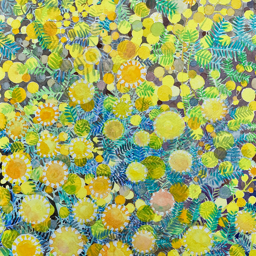 ミモザの頃」f30 大きな水彩原画 絵画 miraclepocket 通販 16642036