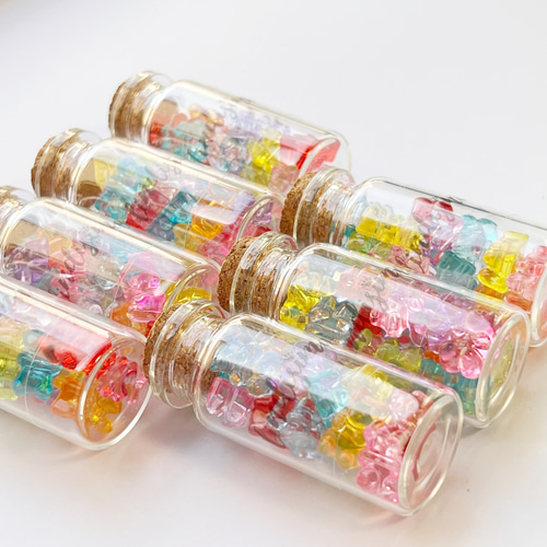 レトロ可愛い♡ミニチュアくまグミの瓶詰め 置物 オブジェ その他置物