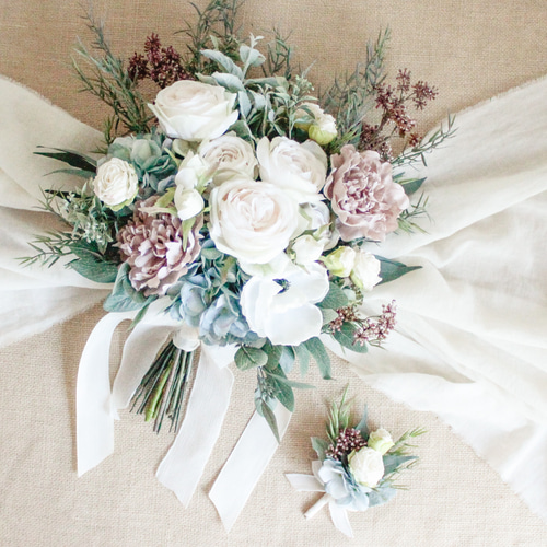otona sweet♡Bouquet　アーティシャルフラワー　造花　ブーケ a様♡Otona Natural Color Bouquet 造花ブーケ（オールドローズ