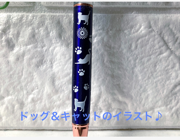 ハーバリウム　ボールペン　メタリックブルー　トップジェル付き☆ 替え芯付き♪ 3枚目の画像