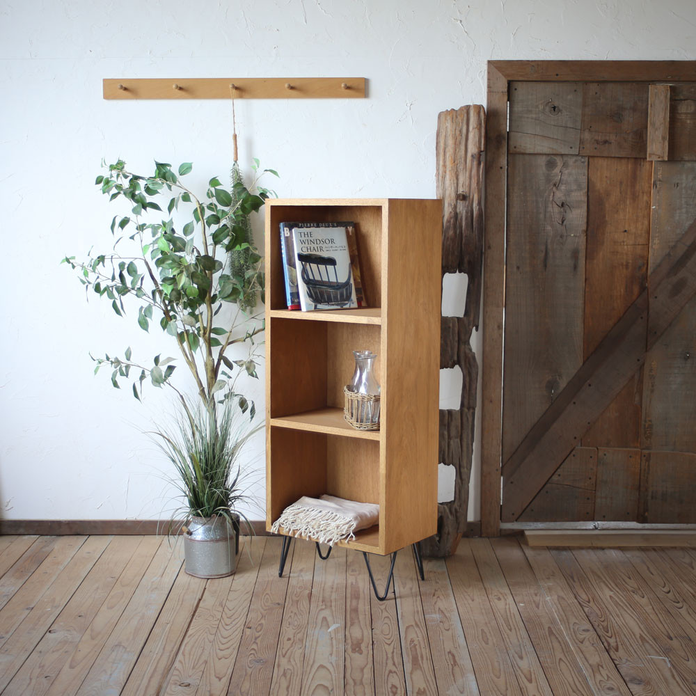 №46 本棚・食器棚・絵本棚　ラワンで作ったシェルブズ　LAUANで作ったSHELVES 　インダスリアルインテリア