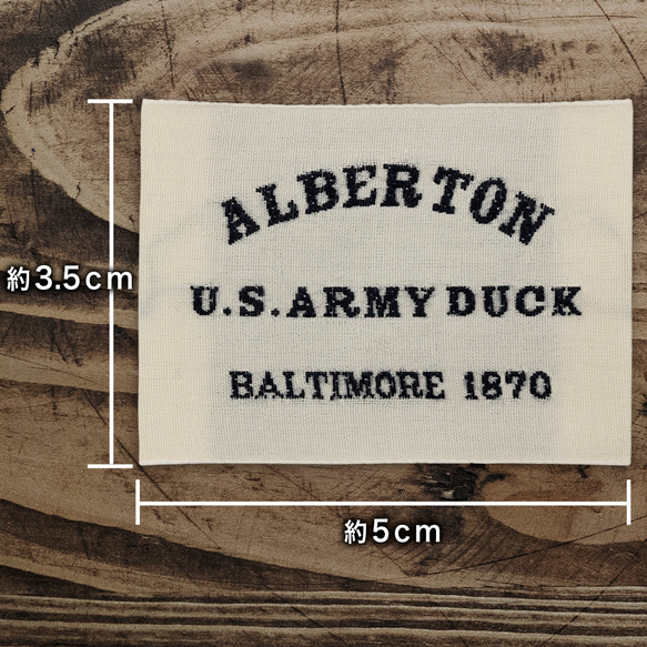 ALBERTON1 姓名牌 + 防水阻燃 10 盎司 ARMYDUCKGUNMAKU 軍鴨 50 厘米 第5張的照片