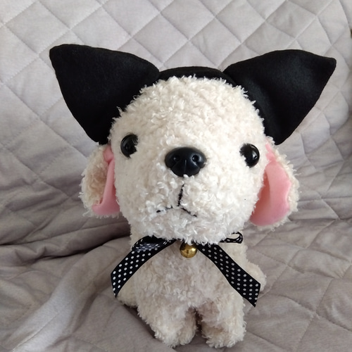 新生児〜ベビーサイズ 黒猫耳ヘアバンドとしっぽセット 雑貨・その他