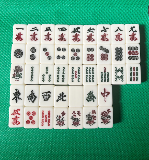 牌を選べる麻雀牌キーホルダー（フェイクレザー・サイコロ・点棒付き）【受注生産】 5枚目の画像