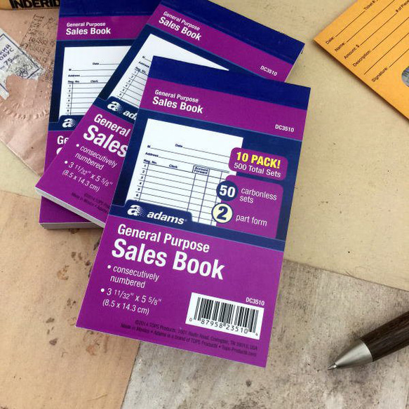820・ sales book 2冊 アメリカ 伝票 海外 事務用品 売上伝票 その他