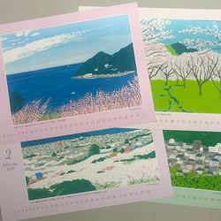2024 風景画カレンダー 「日々の暮らしと花 小田原」クリップ付き 2枚目の画像