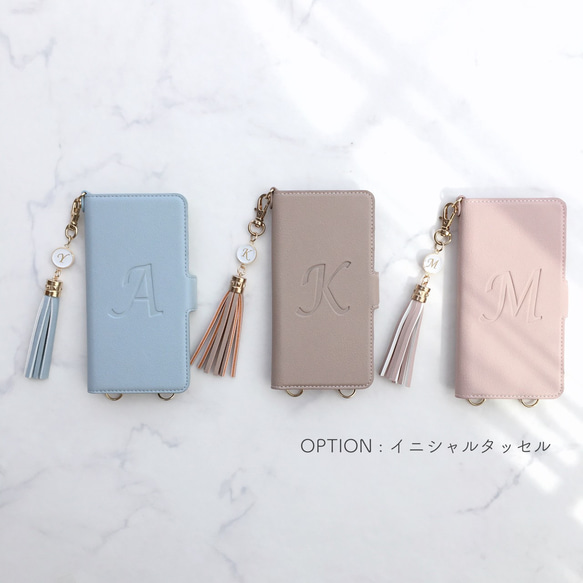 縦向き 2Way 刻印♡全機種対応 薄型軽量ハイクオリティ シンプルレザー調 手帳型スマホケース iPhone17他 6枚目の画像